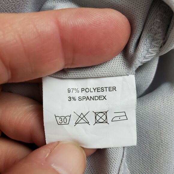 ACEVOG Scoop Neck Blouse Top Light Gray Size Medium - Picture 8 of 10